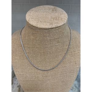 .925 Oxidized Sterling Silver Rounded Box Chain